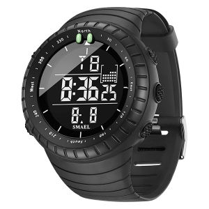 SMAEL Brand Men Electronics Watch Outdoor Sports Waterproof Big Dial Digital LED Alarm Digital-watch 1237 Sport Watch