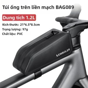 NEWBOLER 1.2L Siêu Nhẹ Túi Xe Đạp Di Động Ống Trước Đi Xe Đạp Thúng Cho MTB Đường Xe Đạp Dung Tích Lớn Khung Túi Chống Mưa