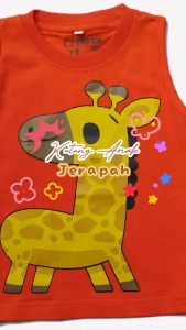 Kaos Kutung Anak Bahan Katun Motif Jerapah