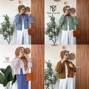 Lavela Cardigan Jumbo XL - Outer Kancing Top Muslim Wanita