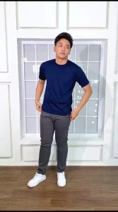 Celana Panjang Chino Pria Slim Fit Star Denim - Abu-abu
