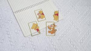 Bandai | Winnie The Pooh Dấu Trang Kim Loại Thiết Kế Hình Học Dành Cho Những Người Yêu Sách Đọc Sách Thư Viện Nghiên Cứu Quà Tặng Sinh Nhật Giáng Sinh