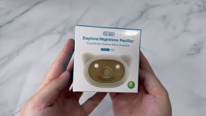 Dr. Isla PF09 Pacifier Newborn 0 to 6 Months Portable Baby Pacifier Set Anti-drop Chain Nipple Box Silicone Teether Infant Pacifier Cradle Case Holder Nano Brown Newborn Baby Pacifier Day and Night