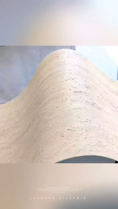 BHW 120cm X 60cm Soft Stone Travertine Veneer Soft Flexible Imitation Stone 3d Bendable Roman Travertine Slab Acquainite Self Adhesive Waterproof