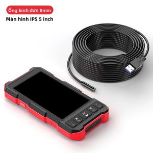 Màn Hình IPS 5  HD 1080P Camera Nội Soi Video USB Camera Có Khả Năng Tự Động Lấy Nét Ống Kính Đơn/kép/ba Ống Kính LED Chống Nước Để Kiểm Tra Ô Tô