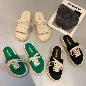 Mainland Sepatu Sandal Wanita Tali Terbaru Sepatu Selop Casual Sandal Cewek Sepatu Cewe Fashion Trendy Sandal Selop Karet HSN182