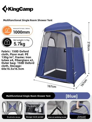 Kingcamp | Waterproof Portable Toilet Shower Tent for Camping