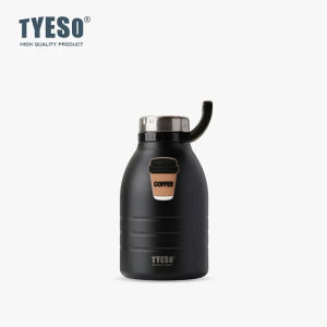 TYESO | Tyeso 1500ml Thermoses With Coffee Sticker Insulated Flask Outdoor Sports Water Bottle with Buckle for Hiking Camping Travel