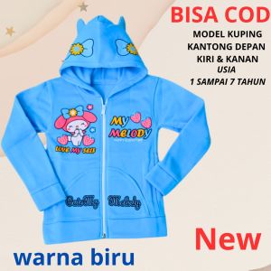 Jaket Anak Perempuan Melody Model Kuping Umur 1-7 Tahun