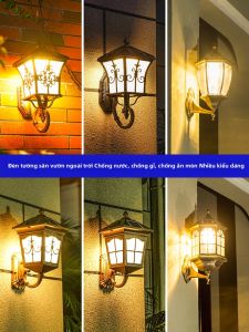 Đèn Tường Chống Nước Sử Dụng Năng Lượng Mặt Trời