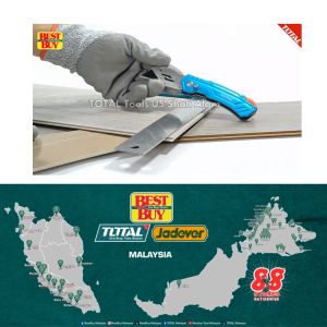 TOTAL Tools 7" H/Duty Folding Utility Knife ( 420 S/steel ) + FREE 5 pcs blades 折叠美工刀 - THT5136288
