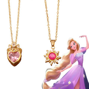 Rapunzel Crown Sun Pendant Necklace For Women Niche Light And Simple Luxury Necklace Creative Personality Trend Female Gift