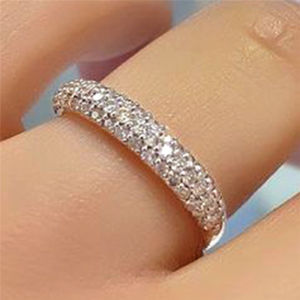 Huitan New Trendy Women Ring with Shiny CZ Simple Band Stylish Accessories High Quality Versatile Jewelry Wholesale Lots