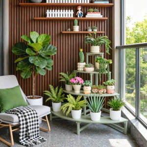 TMCG | Corner Placement Display Rack Wood