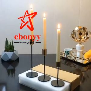 【Fast Delivery】3Pcs/Set Chinese Style Metal Candle Holders Simple Golden Wedding Decoration Bar Party Living Room Decor Home Decor