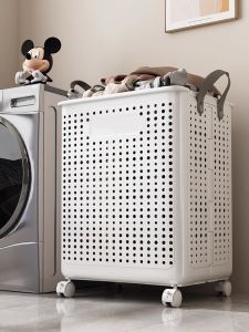 FONXIJAT Foldable Laundry Basket Japanese Style Pure Color Lightweight Ideal for Home Toiletry and Clothing Organizing