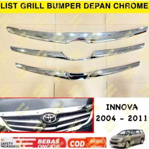 Paket List Grill Atas Bawah Tengah Innova 2004 2009 2011 Cover Chrome
