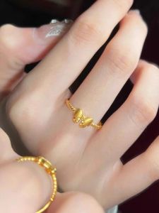 New Arrival Gold Butterfly Knot Ring for Women Fashionable High-End Solid Non-Fading Titanium Steel Jewelry Fresh out Design