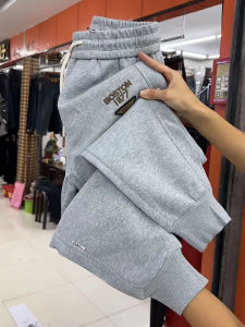 หนาขึ้น ผ้าขนแกะ เรียงรายบริสุทธิ์ ผ้าฝ้าย กางเกงวอร์ม ผู้หญิง สูง เอว พรางหุ่น กีฬา กางเกงขายาว ชุดทํางานอสมมาตร Hallen กางเกง