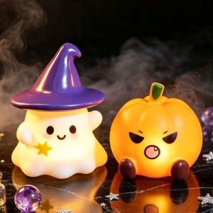 Bandai | Cute Halloween Pumpkin Night Light LED Cartoon Lamp Kids Bedside Sleep Light Room Decoration Birthday Gift