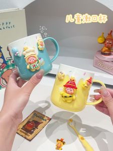 Antibacterial Toothbrush Cup for Children Boys Girls Cute Mouthwash Cup Home Use Anti-Mold Toothbrush Cylinder Creative Handle Design