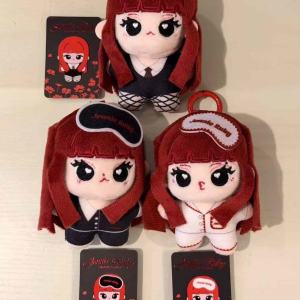 LZ60 Jennie Ruby Plushie Keychain Cute Red Hair Character Doll Bag Pendant For Kpop Fans Gift L60Z