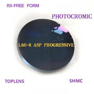 1.60-8 ASP FREE FORM PHOTOGREY PROGRESSIVE BIUE CUT SHMC--1 Pair(2 Lenses)-Full Set