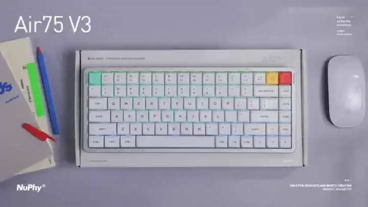 NuPhy Air65/75/100 V3 Wireless Mechanical Keyboard Bluetooth USB-C 2.4G RGB Backlit Gasket Mount Design