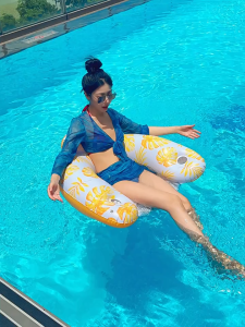 เก้าอี้ที่นั่งลอยน้ำ แพเป่าลมทรงU ว่ายน้ำ ลอยน้ำ แบบนั่ง เปลลอยน้ำ สําหรับผู้ใหญ่ การทำให้ข้นขึ้น ทนทาน
