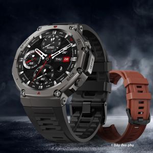 Đồng Hồ Thông Minh Quân Sự GPS Băng Tần Kép VWAR T-Rex 3 48mm 10ATM Chống Nước 1.43 Màn Hình AMOLED La Bàn Máy Đo Độ Cao Dành Cho Nam Tương Thích Với HUAWEI Xiaomi