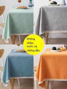 Waterproof Oil-resistant TPU Tablecloth Nordic Style Rectangular Non-washable Fabric Art Dinner Tea Table Luxury Sensation