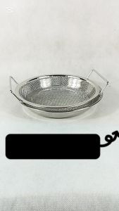 Alat Tiris Minyak Gorengan Stainless Steel Premium Piring Saringan Peniris Minyak Minyak Serbaguna Bisa Untuk Kukus