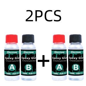 SIKEZHAN Fishing Rod Building AB Epoxy Resin Clear Glue for Eyelets Guide Ring Repair Wrapping Strong Coating Adhesive