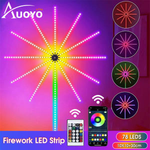 Auoyo 78LED Strip Lights Dream Color Lamp Christmas Lights 5050 RGB Strip Lights Smart Flexible LED Firework Lights Music Sound Sync Lights with APP Remote Control DC 5V