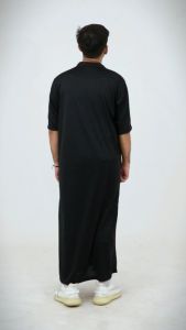 Jubah elastik rosal dewasa lengan pendek/jubah gamis sholat lengan pendek