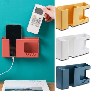 TV Remote Control Mobile Phone Holder Household Wall Storage Box Organizer Bathroom Wall Debris Storage Rack