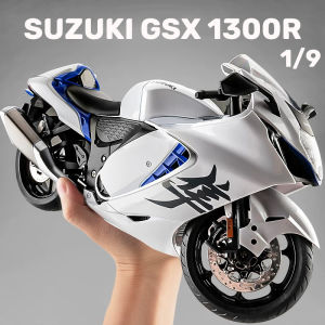 1:9 Scale Suzuki GSX 1300R Alloy Motorcycle Model Diecast Car Light Car Lovers Collection Kids Birthday Gift Metal Boys Toys