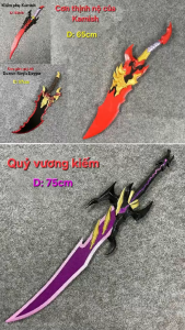 [ivo shop] Killer knight đạo cụ cosplay anime solo leveling nhân vật Sung Jin-Woo sản phẩm chất liệu gỗ và nhựa ABS an toàn phù hợp hóa trang biểu diễn trang trí phòng cá nhân