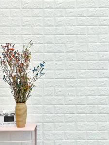 5 Lembar - Wallpaper Dinding 3D Foam Timbul Stiker Anti Air 77x70cm