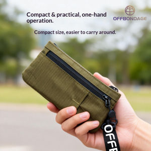 OFFBONDAGE | OFFBONDAGE Portable Wallet Card Bag Ultra-Light Stylish Sports Mini Credit Card Wallet with Hang Lock Compact Storage Bag