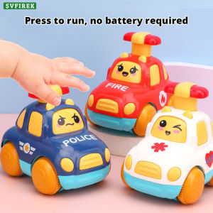 Kids Toys Inertial Cars Press to Move Multi - color Police Car Shaped Suitable for Babies Promoting Hands  on and Brain Activities