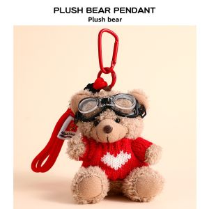 LONGKUI | Cute Plush Teddy Bear Keychain for Girls and Couples
