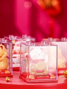 Solar Powered Automatic Waving Cat Beckoning Fortune Cat Lucky Cat For Home Decoration Office Decor Car Ornament