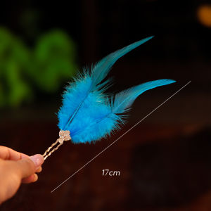 Ancient Style Blue Peacock Feathers Hairpin Color Retention Long Tassel Hairpin Ethnic Style Headwear Hair Accessories