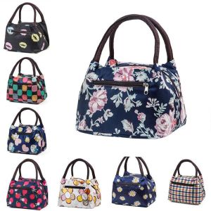 Ladies Waterproof Oxford Cloth Small Cloth Tote Middle-Aged and Elderly Ladieswear Work Canvas Handbag Lunch Bag