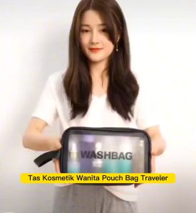 Tas Dompet Kosmetik WASHBAG Transparant Pouch Travel Organizer TK007