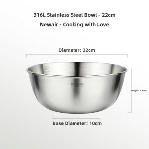 Multipurpose Food-grade 304 Stainless Steel Bowl