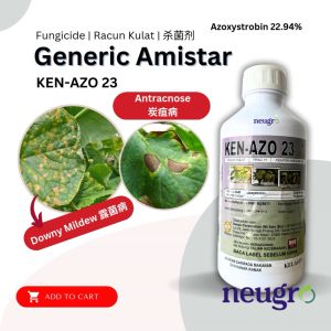 Kenso KEN-AZO 23 (1L) Racun Kulat Kulapak Downy Mildew/Antraknos (Sama Syngenta Amistar) Azoxystrobin 22.94% Fungicide Control Downy Mildew