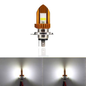 Heyword H4 BA20D LED Bóng Đèn Pha Xe Máy 10000LM Siêu Sáng Chùm Sáng Cao/thấp Đèn Sương Mù Không Lỗi Màu Vàng Và Trắng 12V
