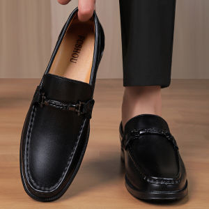NUDANLAI | Mens Loafers Leather Slip-On Summer Shoes